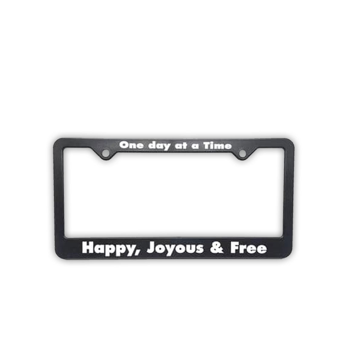 "One Day At A Time " Recovery Related Plastic Auto License Plate Frame