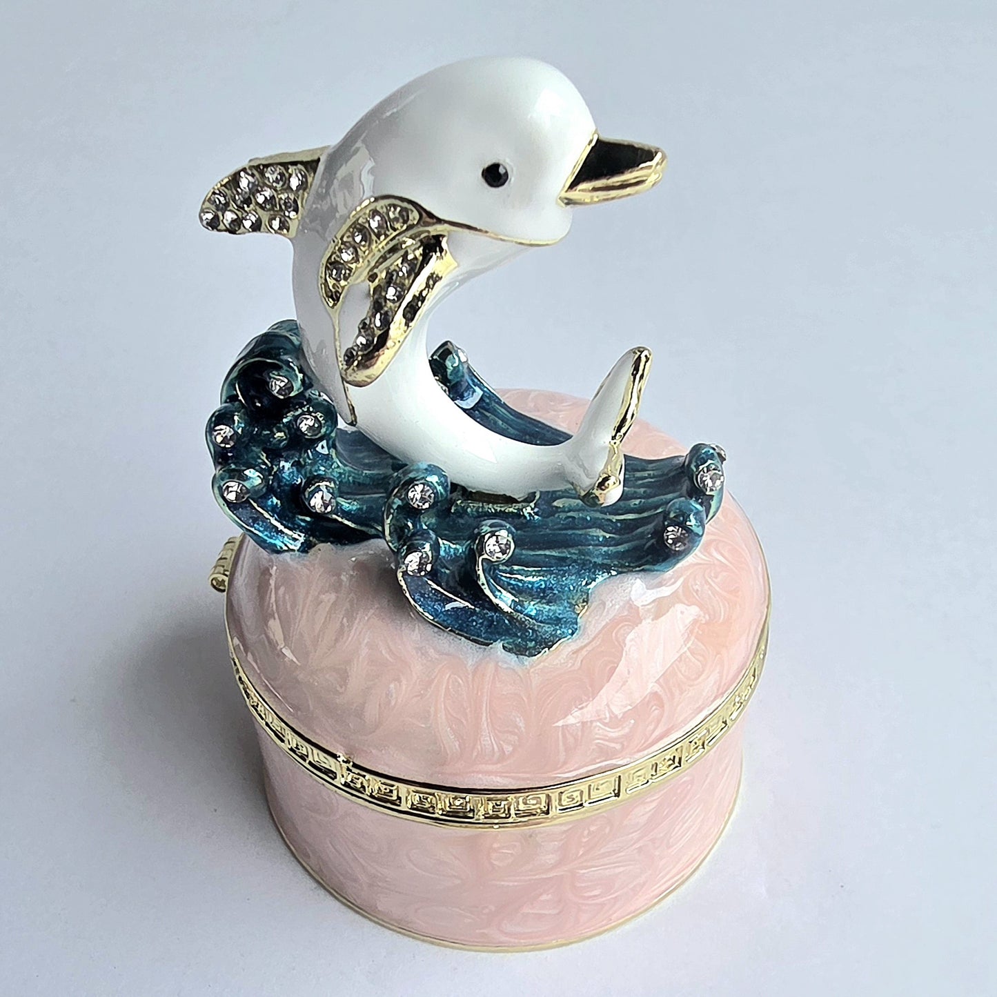 Dolphin Pink Bling box Medallion Holder (with chip)