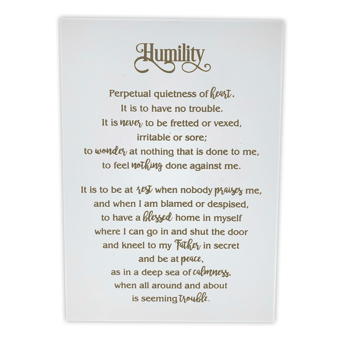 Humility Plaque