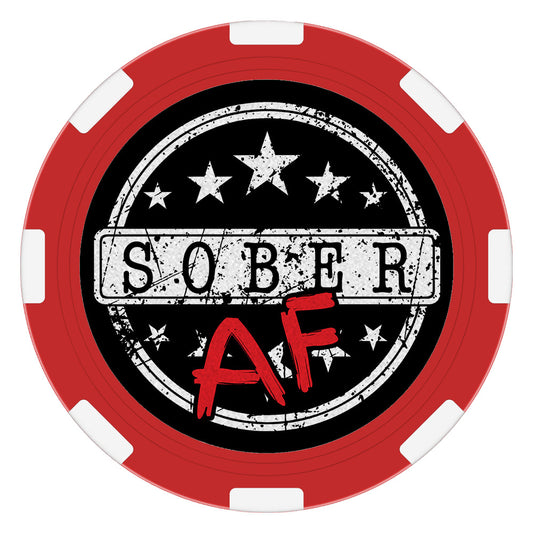 Sober AF Poker Chip