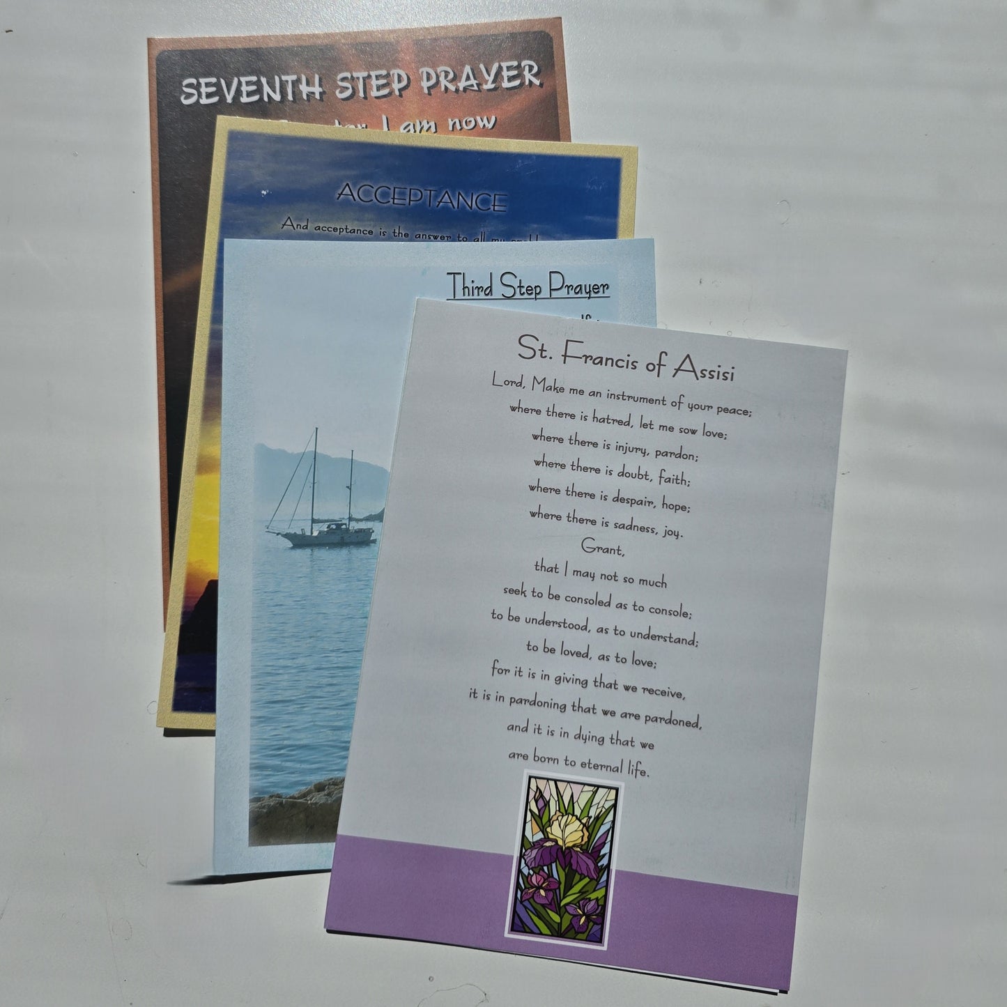 Recovery Step Prayers Greeting Cards