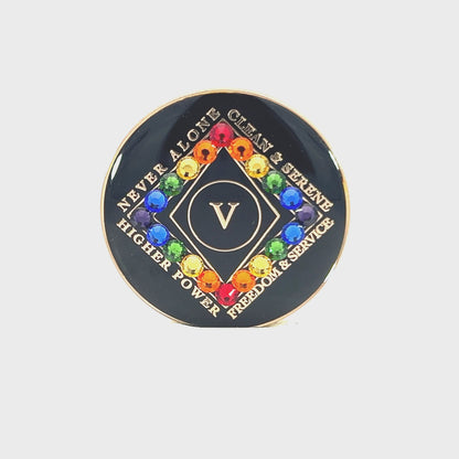 Clean Time Recovery Medallion with Rainbow