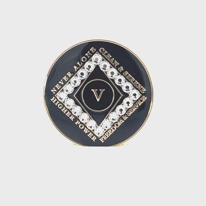 Clean Time Recovery Medallion with Diamond Crystals