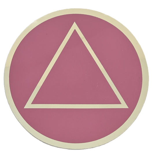Individual Round Alcoholics Anonymous Recovery Symbol Sticker, Available In 8 Colors