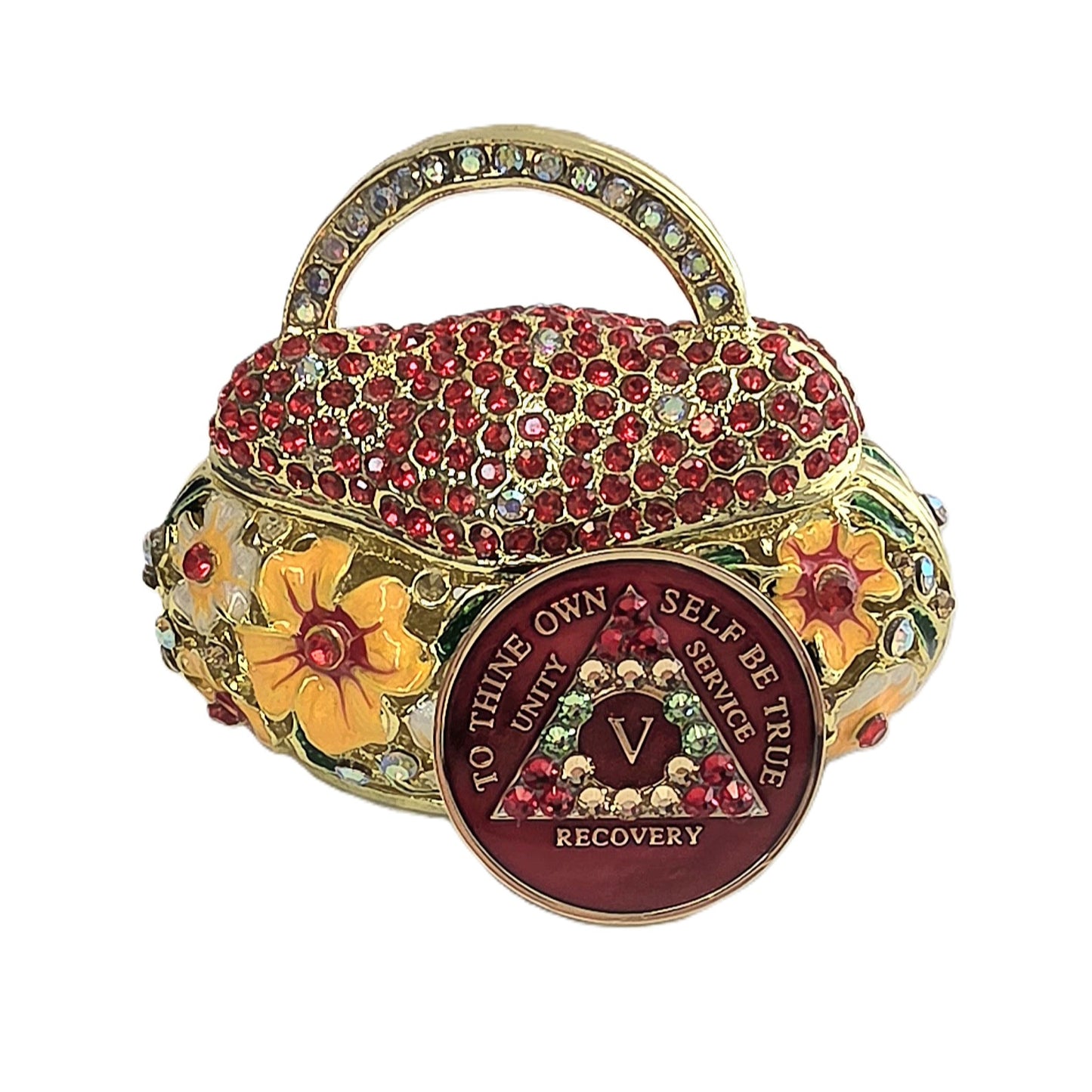 Red Purse Chip Holder with Red Matching chip