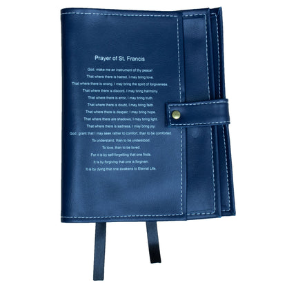 St. Francis Prayer Navy Blue Double Book Cover