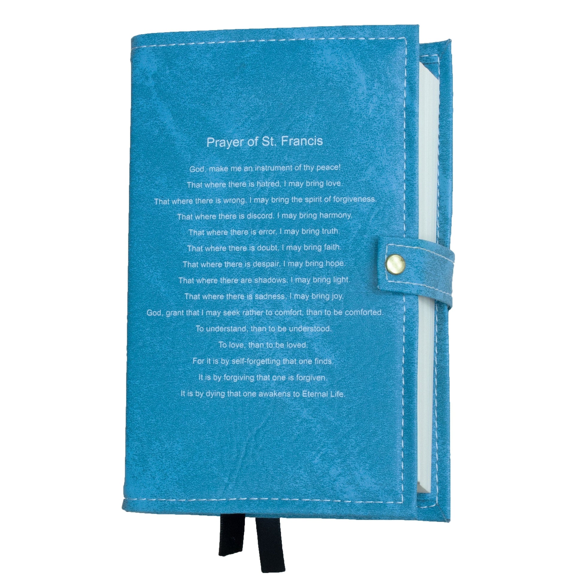 St. Francis Prayer Sky Blue Double Book Cover