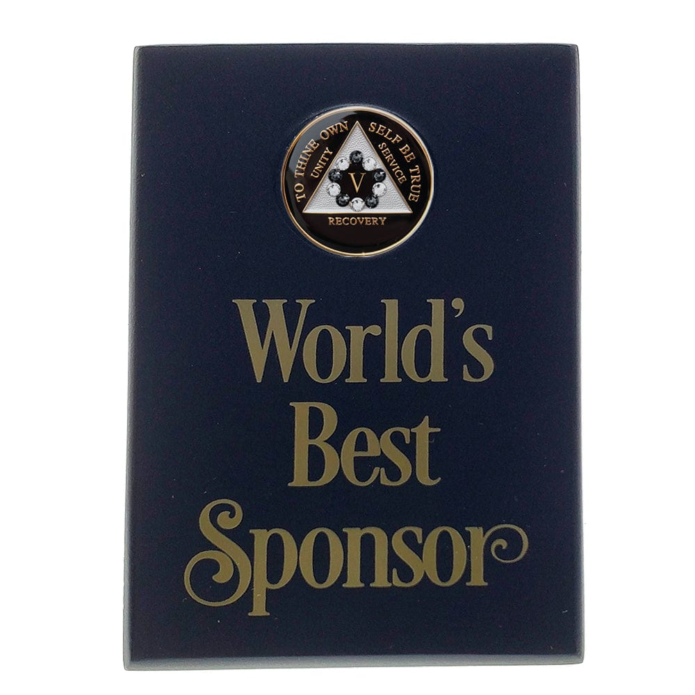 World's Best Sponsor Coin Holder Plaque Black