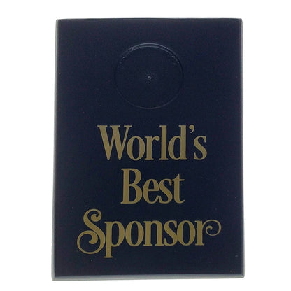 World's Best Sponsor Coin Holder Plaque Black