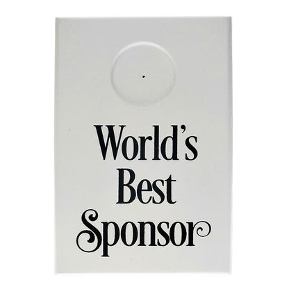 World's Best Sponsor Coin Holder Plaque White