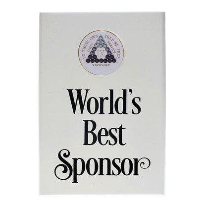 World's Best Sponsor Coin Holder Plaque White